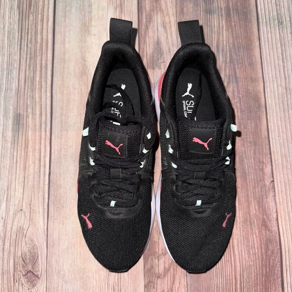 Women’s Puma Pacer Net Cage Black-Pink Shoes Size 6.5 - Picture 3 of 8